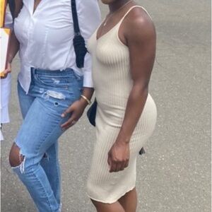 H&M Beige Maxi Dress